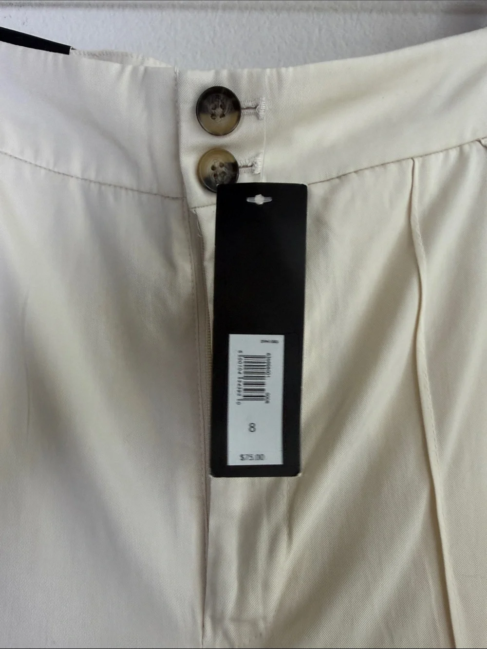 Banana Republic Wide-Leg Cargo Pants in Cream